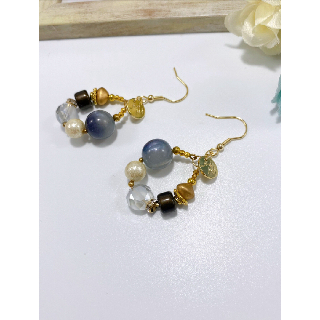 フープピアス　71 ハンドメイドピアス ハンドメイドのアクセサリー(ピアス)の商品写真