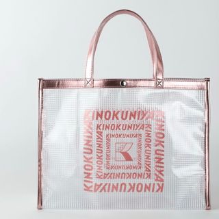 キノクニヤ(紀ノ国屋)の【新品未開封品】紀ノ国屋　クリアミディアムバッグ　ローズピンク(エコバッグ)