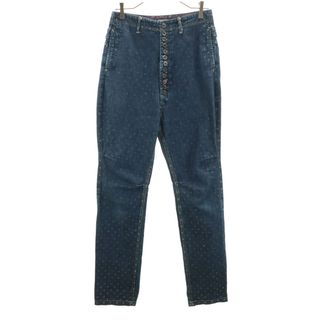 キャピタル(KAPITAL)の古着 KAPITAL キャピタル 日本製 ドット柄 ピエロ デニムパンツ 1 インディゴブルー 水玉 ジーンズ メンズ(デニム/ジーンズ)