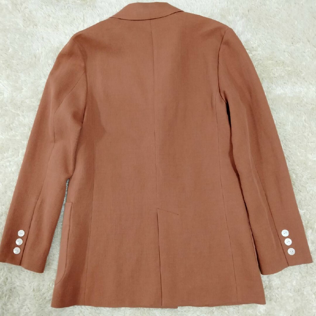 allureville(アルアバイル)の300 美品 allureville ピケダブルブレストジャケット リネン混 レディースのジャケット/アウター(テーラードジャケット)の商品写真