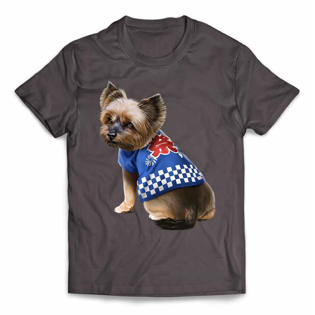 ヨークシャテリア 犬 法被 夏祭り 花火 Tシャツ メンズ レディース キッズ メンズのトップス(Tシャツ/カットソー(半袖/袖なし))の商品写真