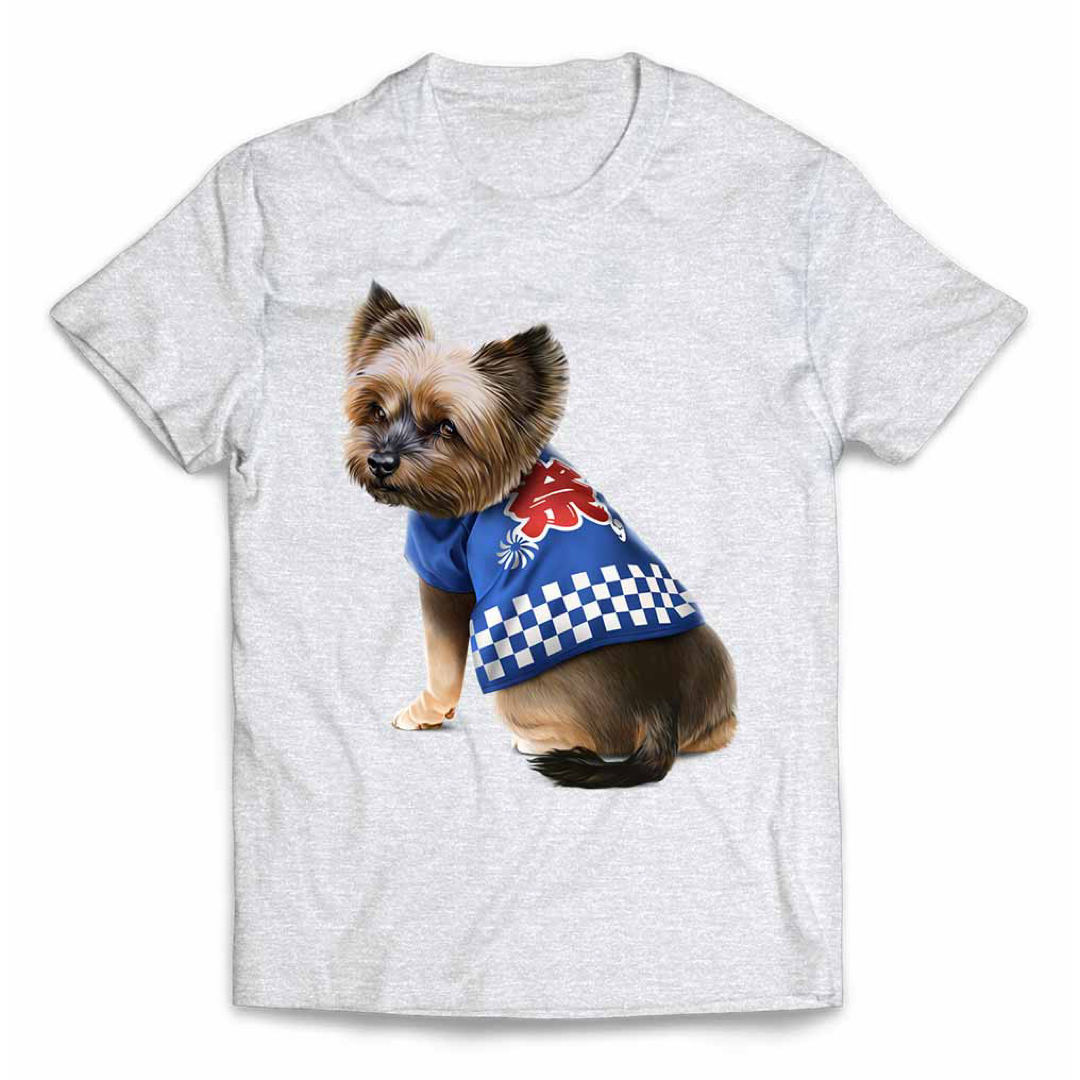 ヨークシャテリア 犬 法被 夏祭り 花火 Tシャツ メンズ レディース キッズ メンズのトップス(Tシャツ/カットソー(半袖/袖なし))の商品写真
