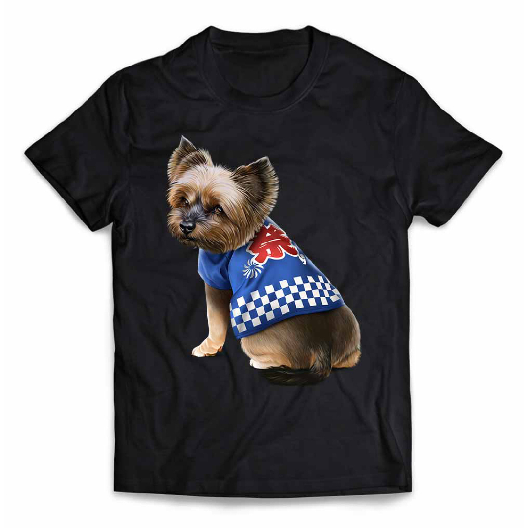 ヨークシャテリア 犬 法被 夏祭り 花火 Tシャツ メンズ レディース キッズ メンズのトップス(Tシャツ/カットソー(半袖/袖なし))の商品写真