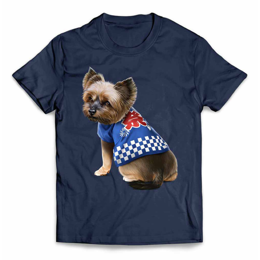 ヨークシャテリア 犬 法被 夏祭り 花火 Tシャツ メンズ レディース キッズ メンズのトップス(Tシャツ/カットソー(半袖/袖なし))の商品写真