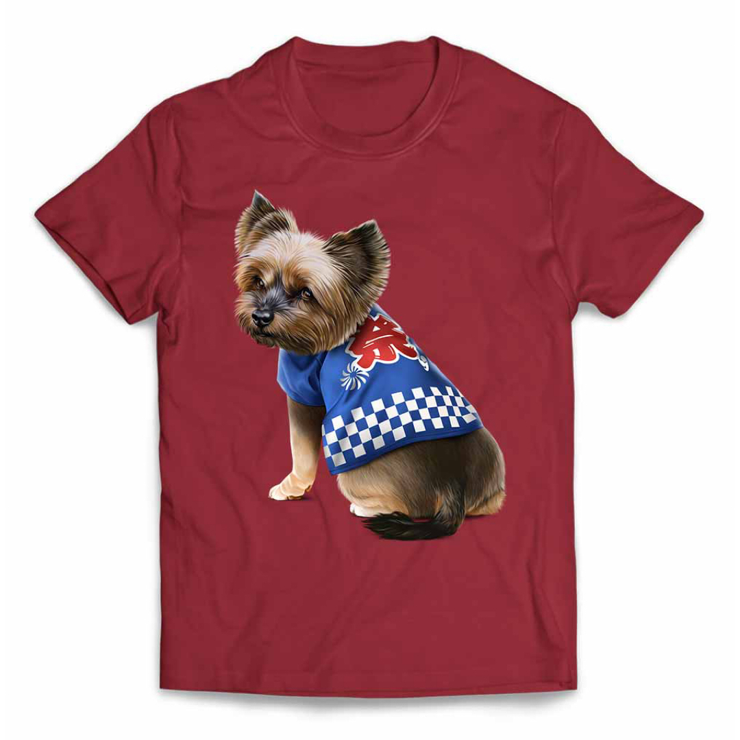 ヨークシャテリア 犬 法被 夏祭り 花火 Tシャツ メンズ レディース キッズ メンズのトップス(Tシャツ/カットソー(半袖/袖なし))の商品写真