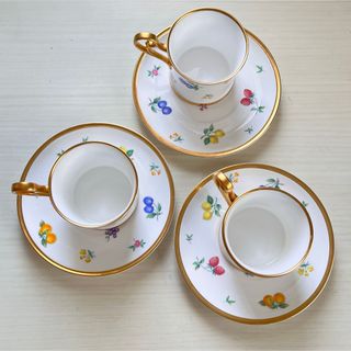 Magna Sango マグナ カップ&ソーサー フルーツ柄 白 三郷陶器(グラス/カップ)