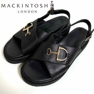 マッキントッシュ(MACKINTOSH)のMACKINTOSH LONDON バックストラップ サンダル 黒 23.5cm(サンダル)