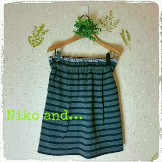 ニコアンド(niko and...)のNiko and… ボーダースカート ◇カットソー マリン(ひざ丈スカート)
