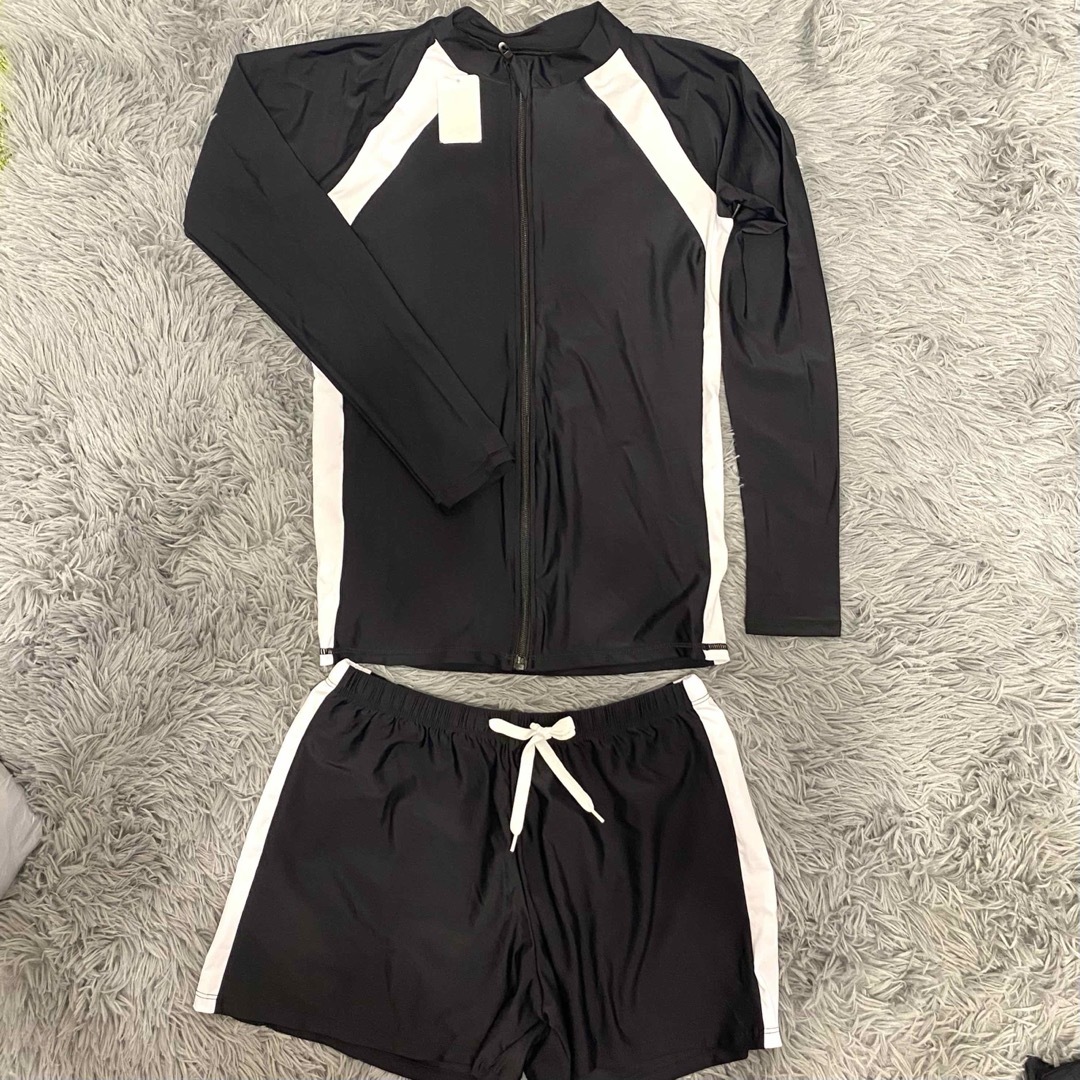 【新品】水陸両用 ラッシュガード 5点セット L 体型カバー UVカット 速乾 レディースの水着/浴衣(水着)の商品写真