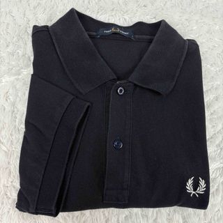 フレッドペリー(FRED PERRY)の大人気　フレッドペリー　ポロシャツ　半袖　L ダークネイビー　白(ポロシャツ)