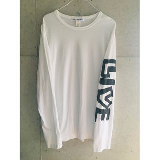 コムデギャルソンシャツ(COMME des GARCONS SHIRT)の【★激希少★メンズL】コムデギャルソンシャツ LIVE そでロゴ 長袖 Tシャツ(Tシャツ/カットソー(七分/長袖))