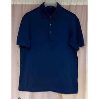 トゥモローランド(TOMORROWLAND)のトゥモローランド tricot コットンメッシュ ポロシャツ ネイビーブルー(ポロシャツ)