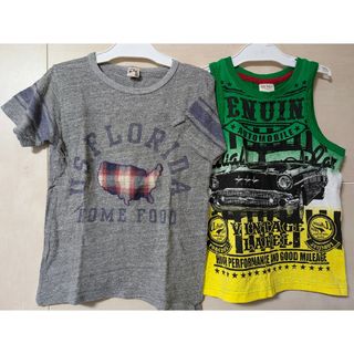 ライトオン　フロリダTシャツ　アメ車プリントタンク130cm　2点セット販売(Tシャツ/カットソー)