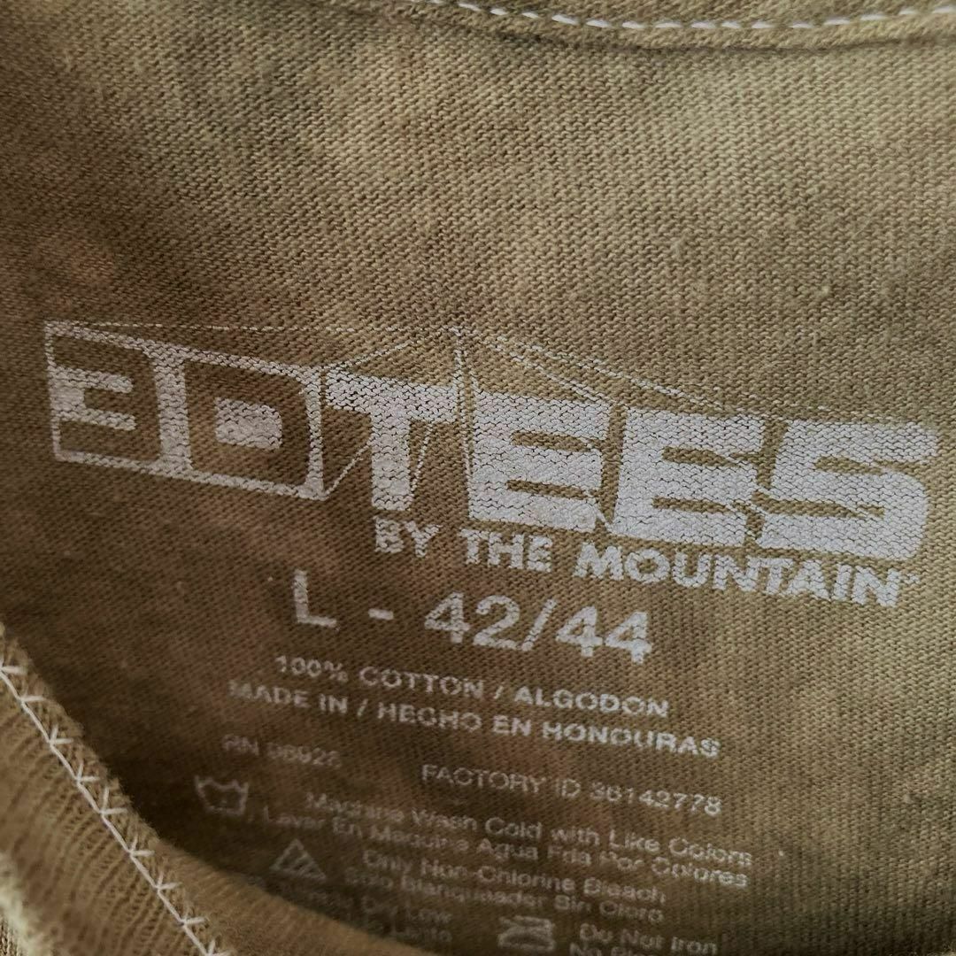 3D TEES THE MOUNTAIN タイダイ染めプリントTシャツ　L 古着 メンズのトップス(Tシャツ/カットソー(半袖/袖なし))の商品写真
