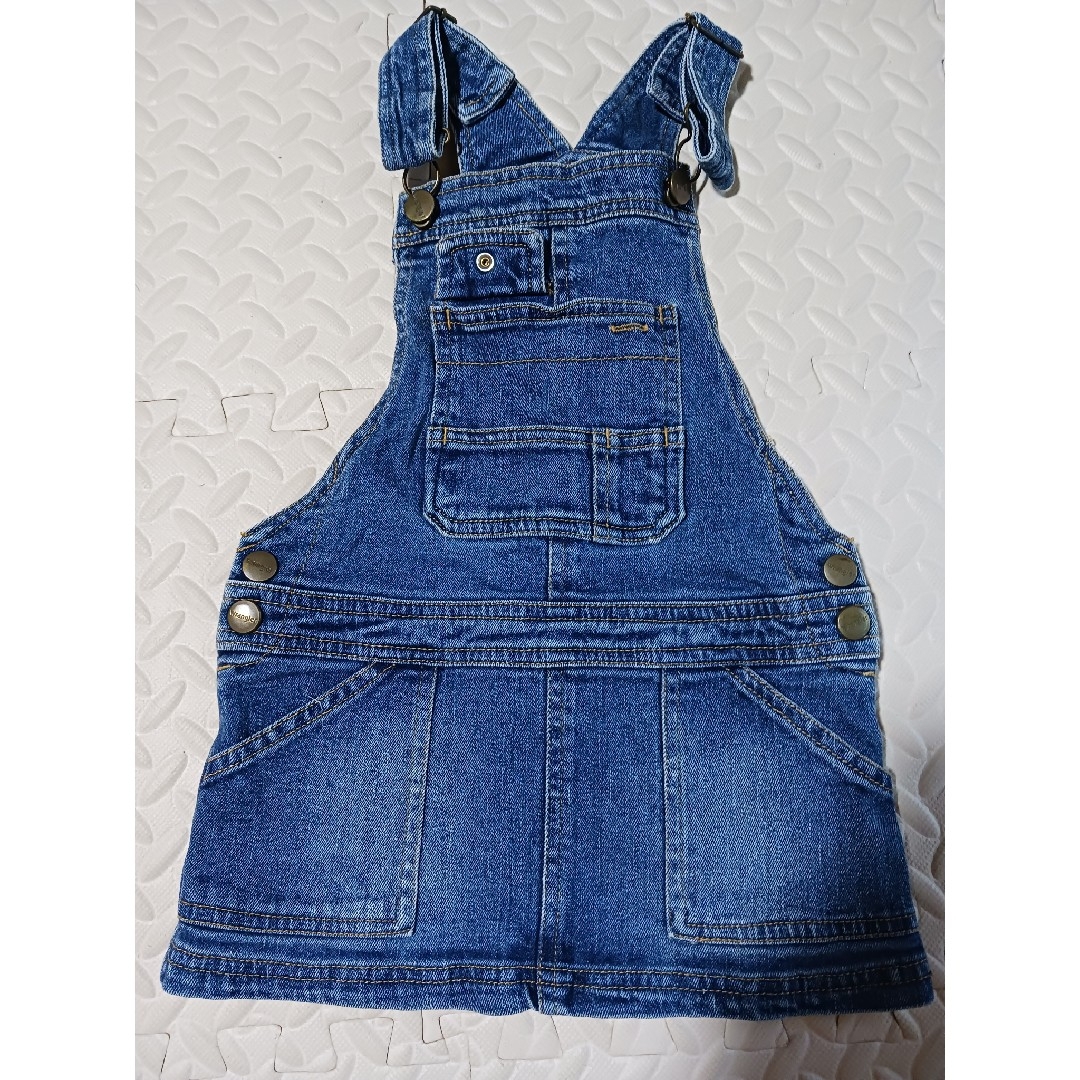 ワンピース ２点セット 100 110 デニム オールシーズン 洗い替え キッズ/ベビー/マタニティのキッズ服女の子用(90cm~)(ワンピース)の商品写真