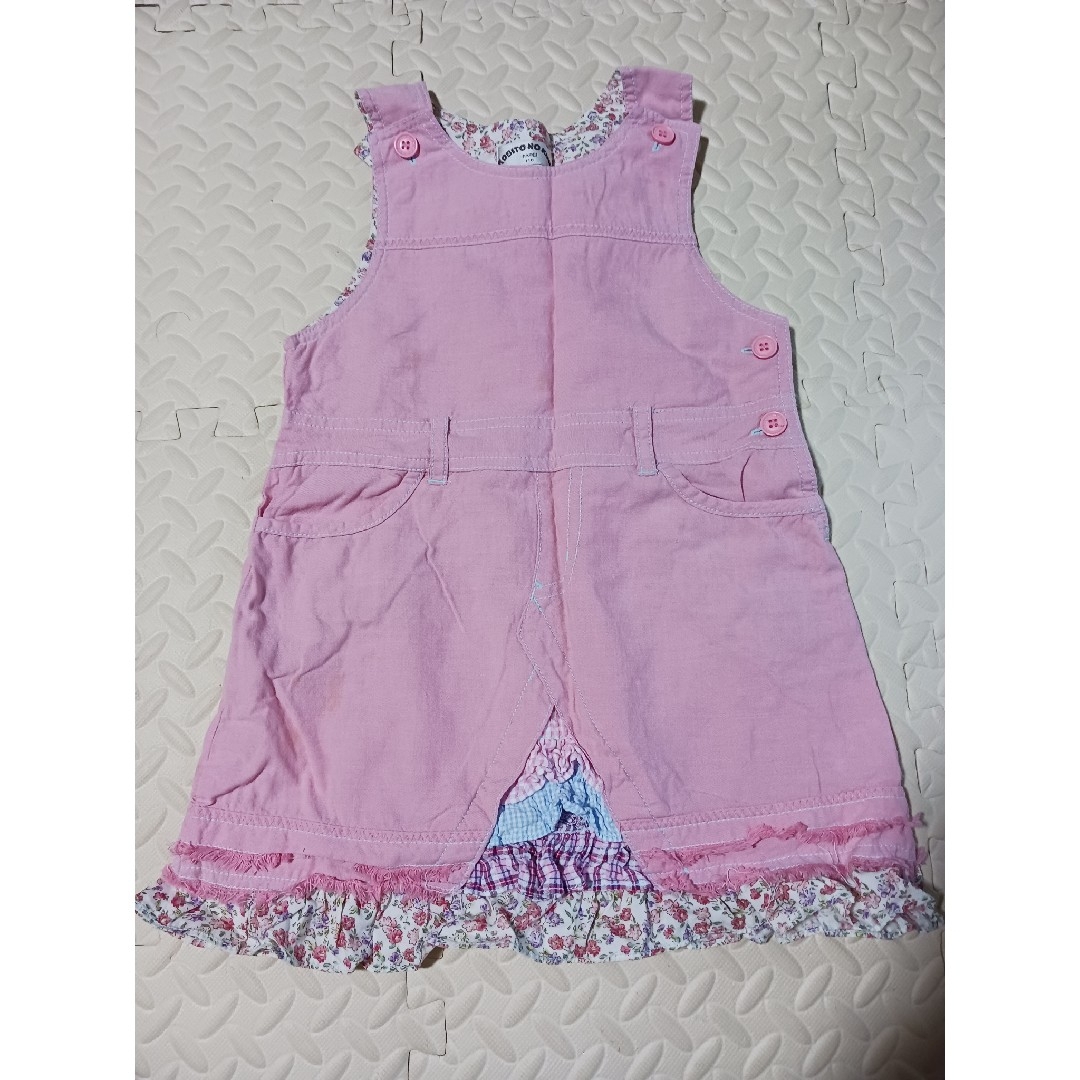 ワンピース ２点セット 100 110 デニム オールシーズン 洗い替え キッズ/ベビー/マタニティのキッズ服女の子用(90cm~)(ワンピース)の商品写真