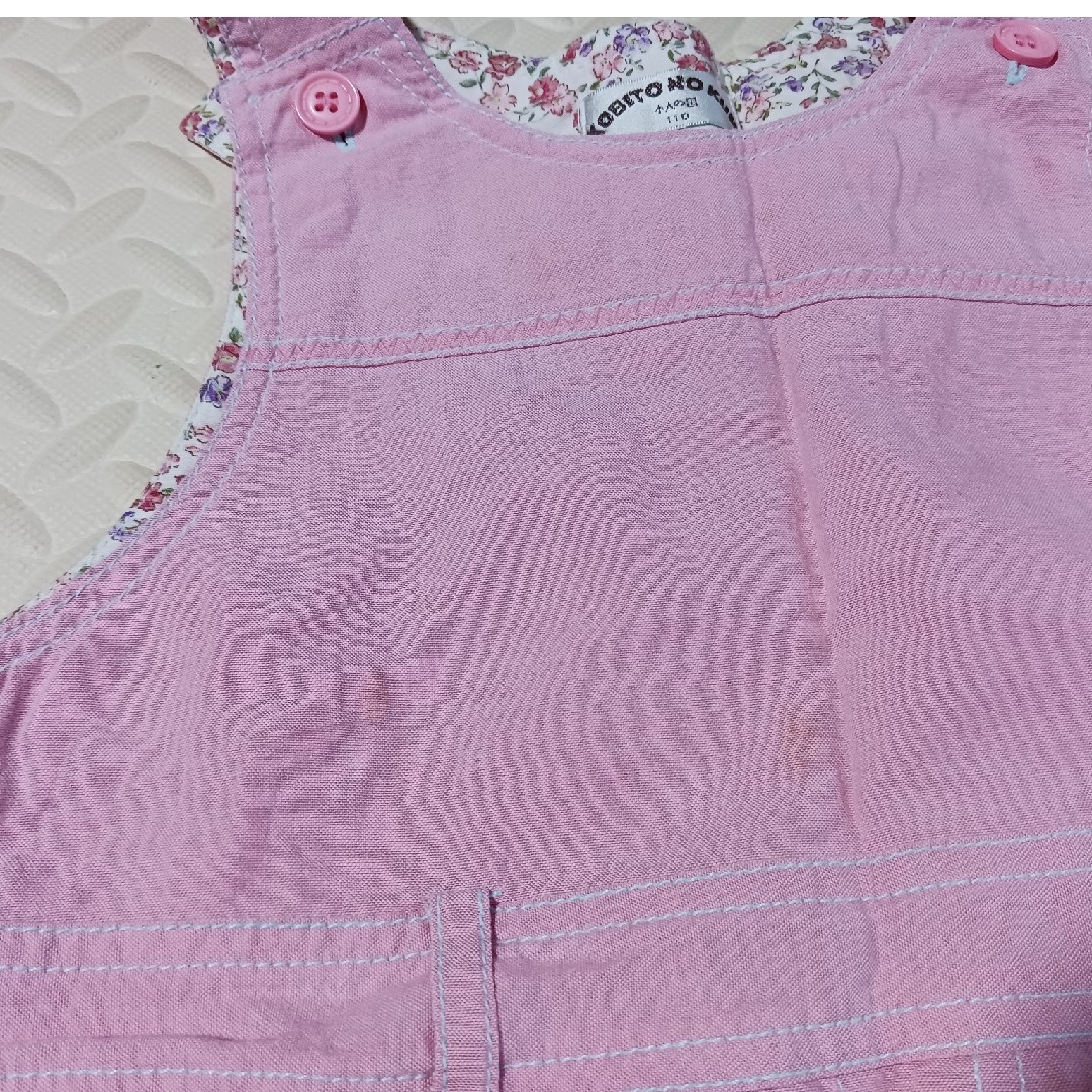 ワンピース ２点セット 100 110 デニム オールシーズン 洗い替え キッズ/ベビー/マタニティのキッズ服女の子用(90cm~)(ワンピース)の商品写真