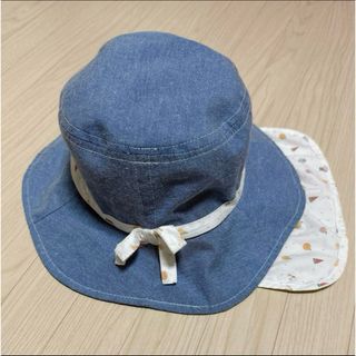 【美品】フルーツ帽子 首カバー付き 女の子 52cm(帽子)