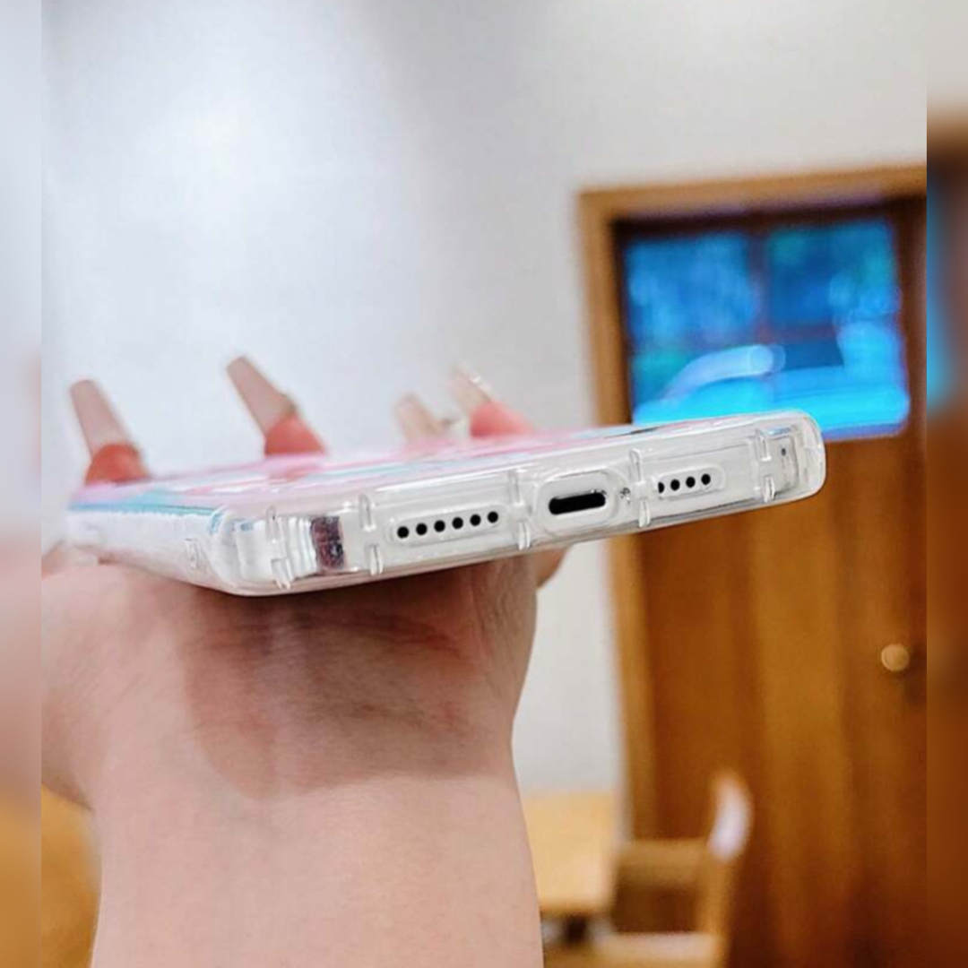 iPhone 14 ケース　クリア　ピンク　ニコちゃん　スマイル　可愛い　韓国 スマホ/家電/カメラのスマホアクセサリー(iPhoneケース)の商品写真