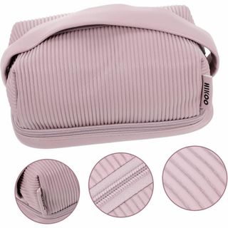 ピンク❣️ハンド コスメ バッグ メイクアップ トラベル バッグ 化粧品(メイクボックス)