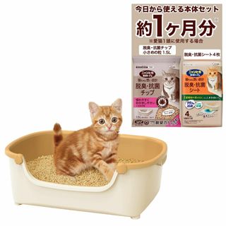 ニャンとも清潔トイレ 猫 トイレ 本体セット [約1か月分 猫砂・シート付] [(猫)