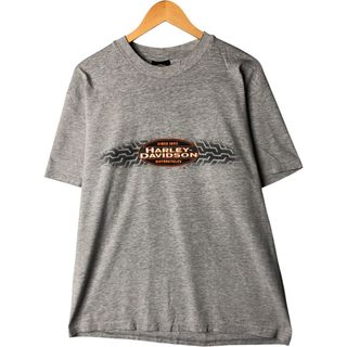 ハーレーダビッドソン(Harley Davidson)の古着 90年代 ハーレーダビッドソン Harley-Davidson モーターサイクル バイクTシャツ USA製 メンズL相当 ヴィンテージ /eaa568119(Tシャツ/カットソー(半袖/袖なし))