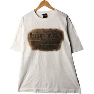 ハーレーダビッドソン(Harley Davidson)の古着 ハーレーダビッドソン Harley-Davidson モーターサイクル バイクTシャツ メンズXL相当 /eaa568126(Tシャツ/カットソー(半袖/袖なし))
