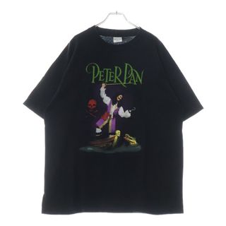 VINTAGE ヴィンテージ 00s PETER PAN CAPTAIN HOOK CLOCK CROCODILE ピーターパン キャプテンフック Tシャツ 半袖カットソー ブラック(Tシャツ/カットソー(半袖/袖なし))