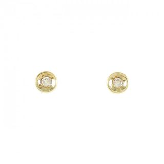 K18YG ソリティア ダイヤモンド ピアス 0.08CT(ピアス)