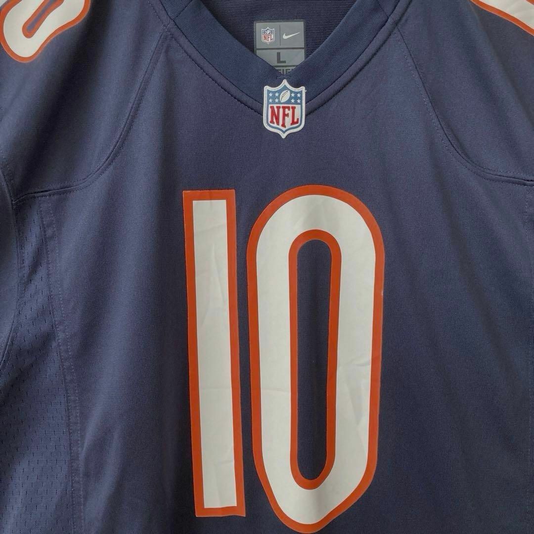 NFL BEARS シカゴベアーズプリントゲームシャツ サイズL アメリカ古着 メンズのトップス(Tシャツ/カットソー(半袖/袖なし))の商品写真