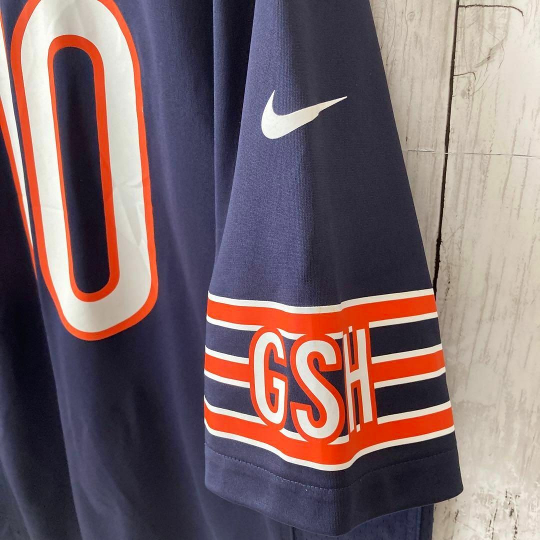 NFL BEARS シカゴベアーズプリントゲームシャツ サイズL アメリカ古着 メンズのトップス(Tシャツ/カットソー(半袖/袖なし))の商品写真