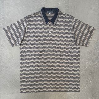 ディオール(Dior)の【新品】 ディオール ポロシャツ コットン シルク ベージュ 総柄 L DIOR(ポロシャツ)