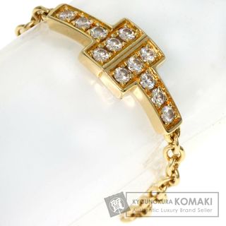 ティファニー(Tiffany & Co.)のTIFFANY&Co. ティファニー T TWO チェーン ダイヤモンド リング・指輪 K18YG レディース [中古](リング(指輪))
