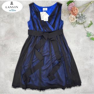 ランバンオンブルー(LANVIN en Bleu)の【新品】ランバンオンブルー　ノースリーブワンピース　ドレス　発表会(ひざ丈ワンピース)