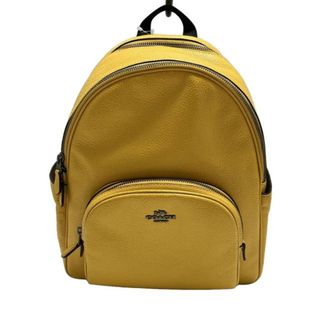 コーチ(COACH)のCOACH(コーチ) リュックサック - 5666 ダークイエロー レザー(リュック/バックパック)