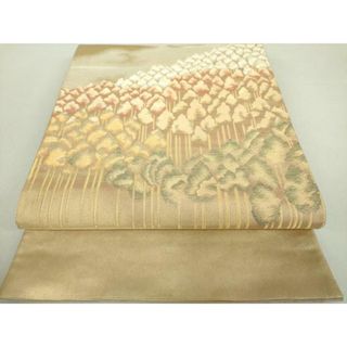 平和屋着物●田中工芸織物　祥園謹製　太鼓柄袋帯　純金箔錦　樹林文　金糸　引箔　銀座おゝぎ屋扱い　正絹　逸品　DAAU5397ps(帯)