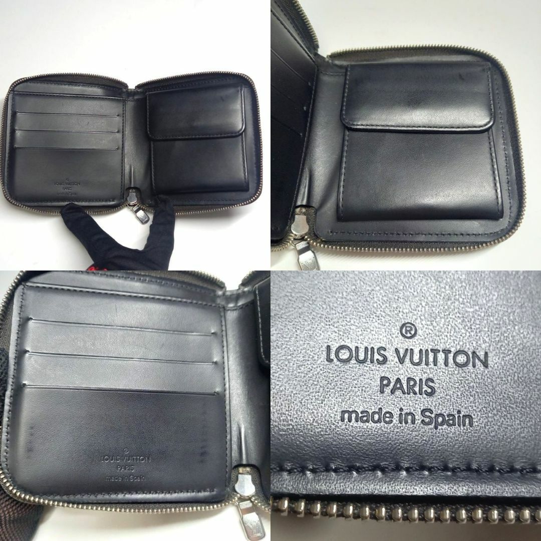 ヴィトン ラウンドファスナー財布 二つ折り モノグラム グラセ メンズ レア LOUIS VUITTON - ヴィトン ラウンドファスナー財布 二つ折り