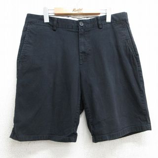 オールドネイビー(Old Navy)のW36★古着 オールドネイビー OLD NAVY ショート パンツ ショーツ メンズ 黒 ブラック 25jul17 中古 ボトムス 短パン ショーパン ハーフ(ワークパンツ/カーゴパンツ)