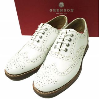 GRENSON グレンソン ROSE ウイングチップフルブローグシューズ 210028 UK3.5D(22.5cm) WHITE 定価49,500円 革靴 シューズ【新古品】【中古】【GRENSON】(ローファー/革靴)