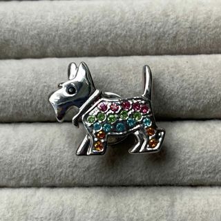 犬　シルバー　カラー　ブローチ　ピン(ブローチ/コサージュ)