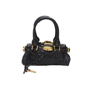 Chloe - Chloe クロエ ハンドバッグ パディントン ワンショルダーバッグ ブラック レザー 7ESA02 ゴールド金具 美品 中古 4b003699