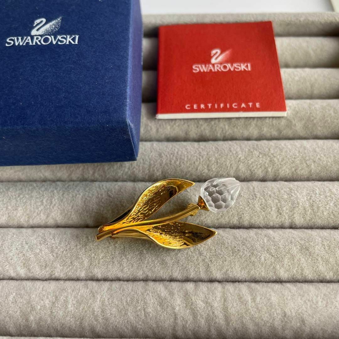 SWAROVSKI GINETTE ブローチ Gema ブローチ, クリスタル・パール, ミックスカット, フラワー