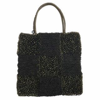 アンテプリマ ハンドバッグ トートバッグ ワイヤーバッグ　異素材　ブラック(ハンドバッグ)