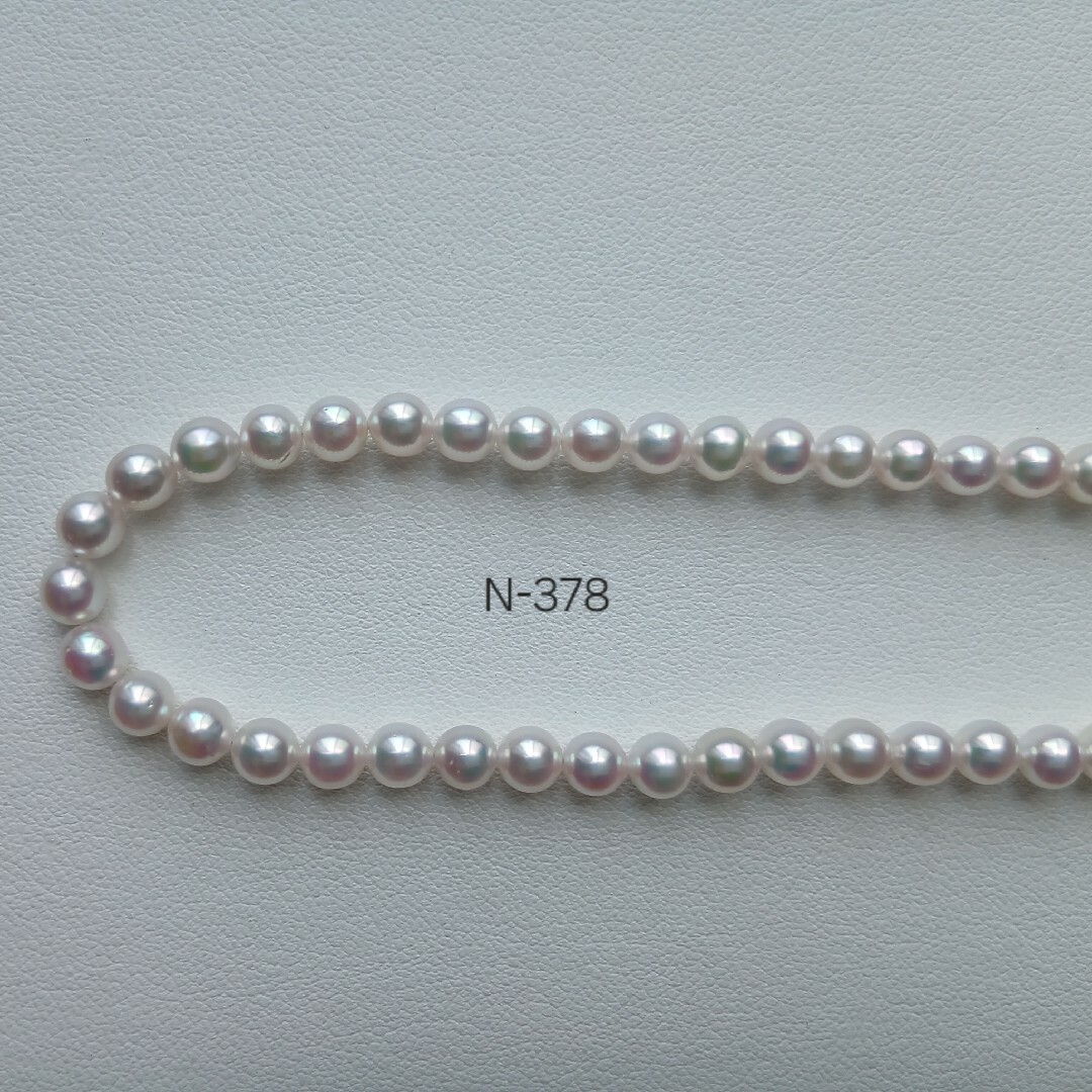 N378高品質アコヤ真珠セミロングベビーパールネックレス4.5～5.0㎜伊勢志摩 レディースのアクセサリー(ネックレス)の商品写真
