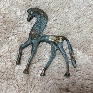 HANDMADE BROZE GREECE 馬 Horse ブロンズ青銅 置物(ノーカラージャケット)