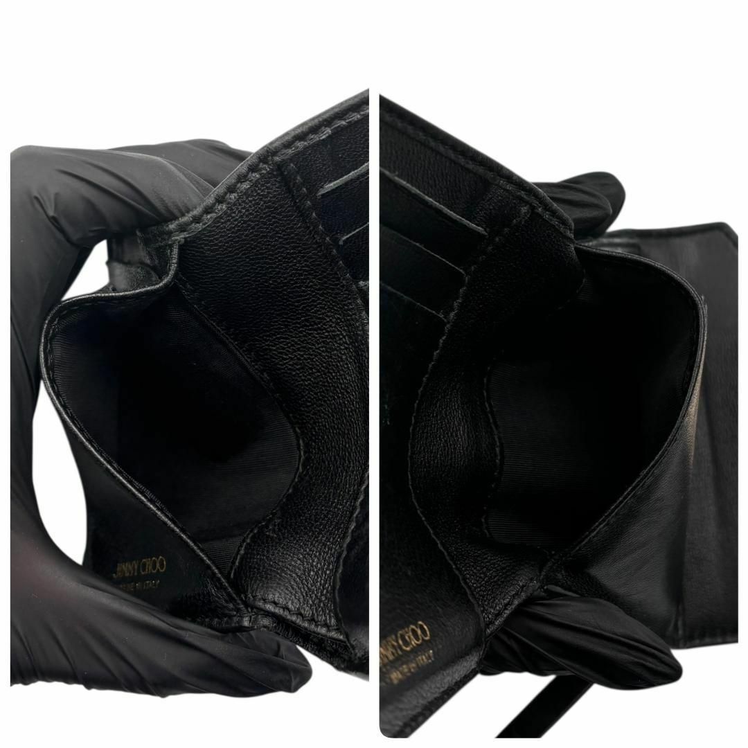 JIMMY CHOO(ジミーチュウ)のJIMMY CHOO ジミーチュウ 三つ折り財布 V金具 男女兼用 I491 レディースのファッション小物(財布)の商品写真