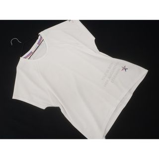 エル(ELLE)のELLE エル SPORT プリント トレーニングウェア Tシャツ sizeLL/白 ■◆ レディース(Tシャツ(半袖/袖なし))