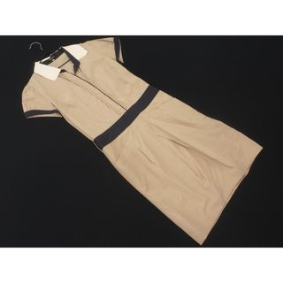 JUSGLITTY - JUSGLITTY ジャスグリッティー 切替 フリル ワンピース size1/ベージュ ■◆ レディース
