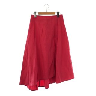 デプレ(DES PRES)のデプレ トゥモローランド アシンメトリーフレアスカート 36 赤(ロングスカート)