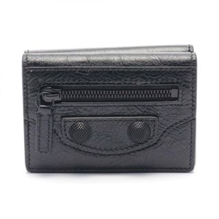 バレンシアガ(BALENCIAGA)のバレンシアガ BALENCIAGA CAG MINI WALLET 三つ折り財布 財布 レザー メンズ ブラック系 7684302AA561000 【新品】(折り財布)